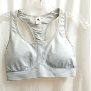 90° Degree by Reflex Sky Gray Sports T- Back Sports Bra - Size: Large